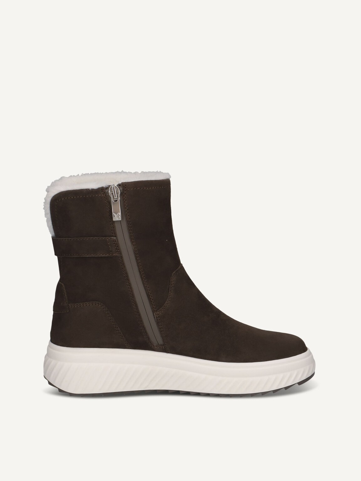 Caprice, Leather Bootie - grey warm lining DK GREY SUEDE, image 3 of 5