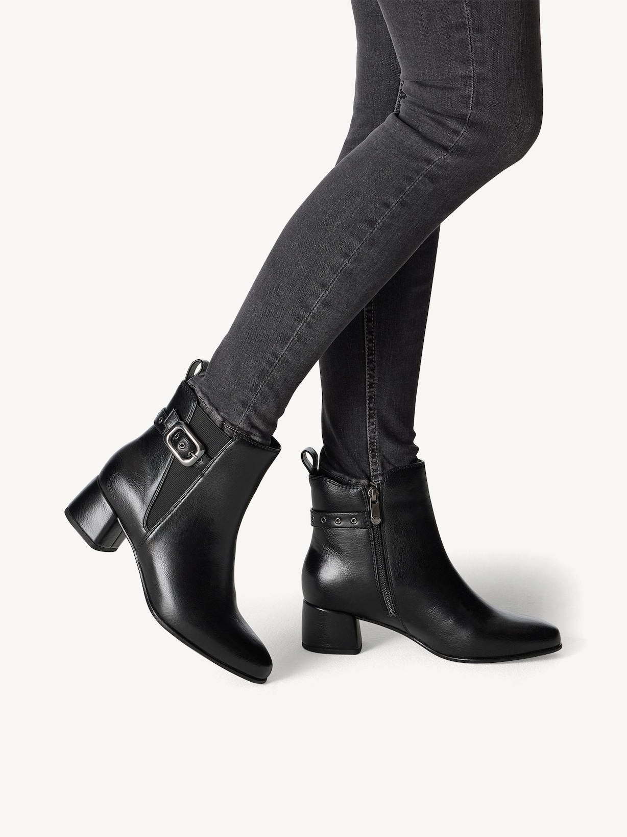 Marco Tozzi, Chelseaboot - zwart BLACK, afbeelding 2 van 7