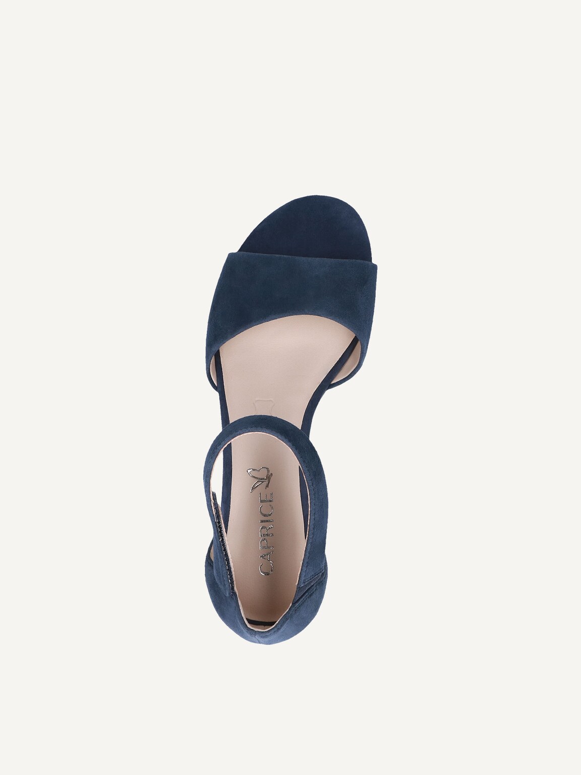 Caprice, Leather Heeled sandal - blue OCEAN SUEDE, image 5 of 5