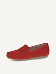 Not selected, Caprice, Leather Moccasin - red RED SUEDE