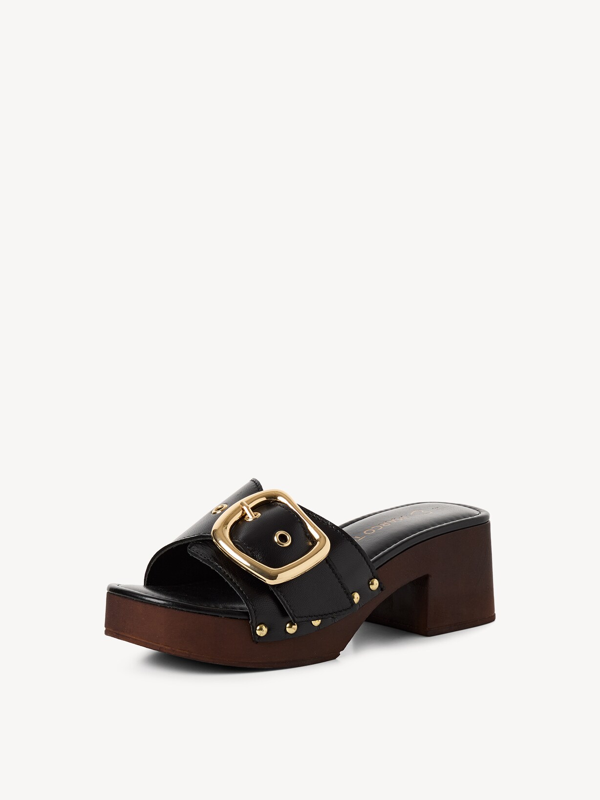 Marco Tozzi, Læder pantolette - sort BLACK, billede 1 af 6