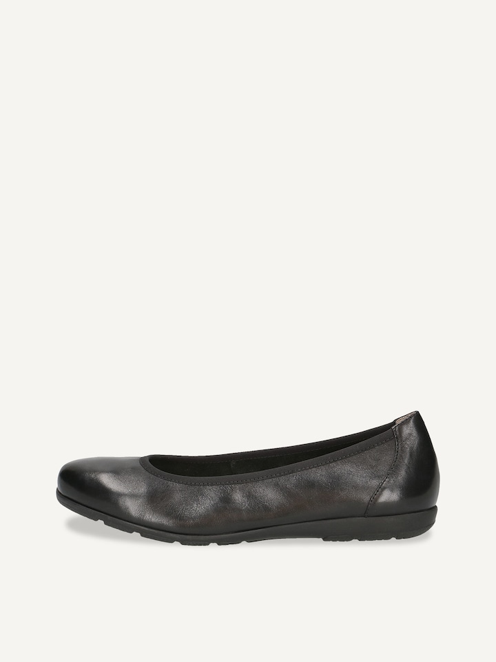 Caprice, Ballerine en cuir - noir BLACK NAPPA