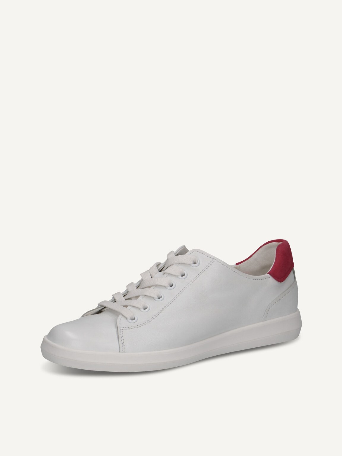 Caprice, Leather Sneaker - white WHITE/PINK, image 1 of 5