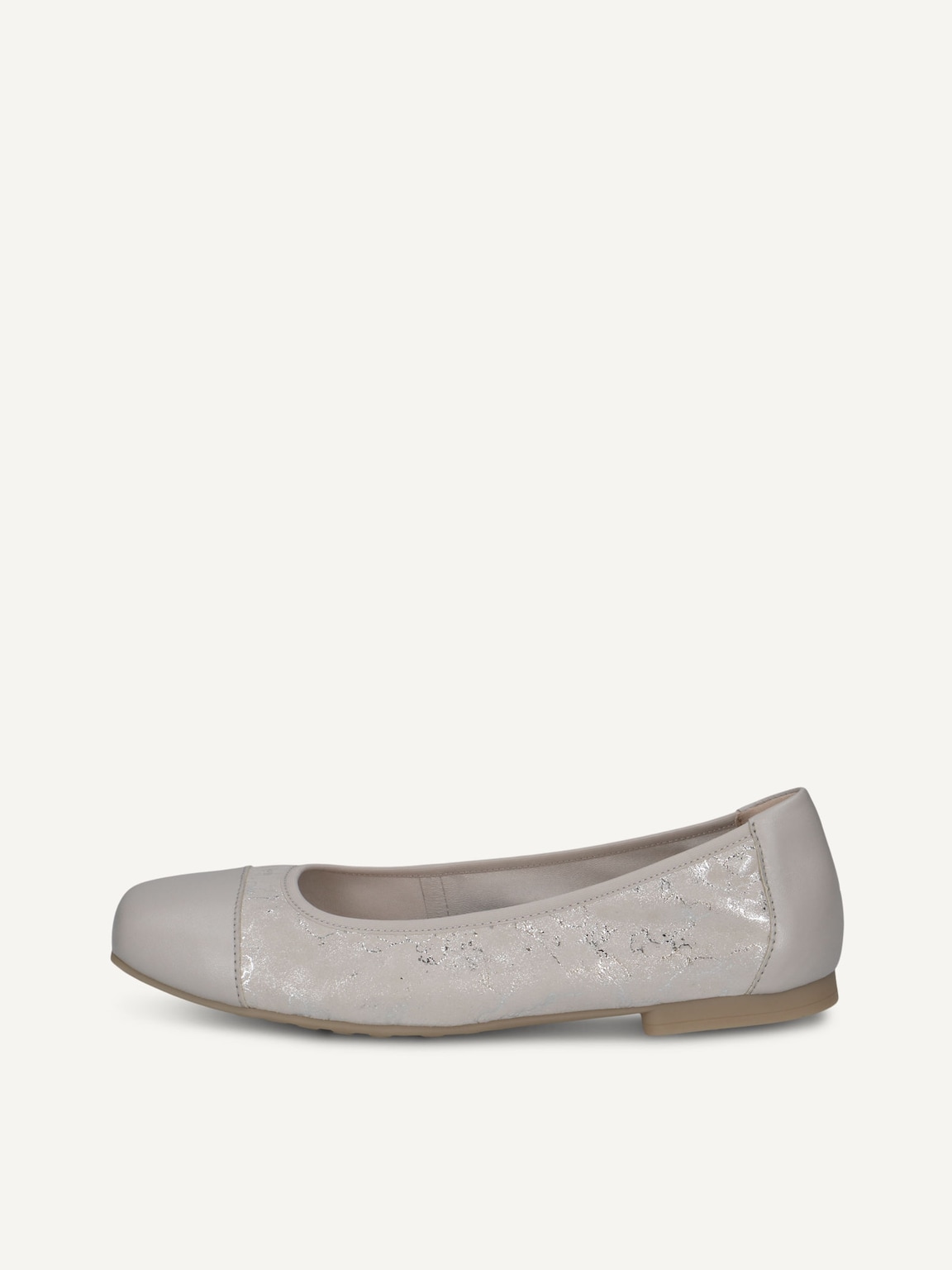 Caprice, Leather Ballerina - white WHITE/LT.GREY, image 3 of 6