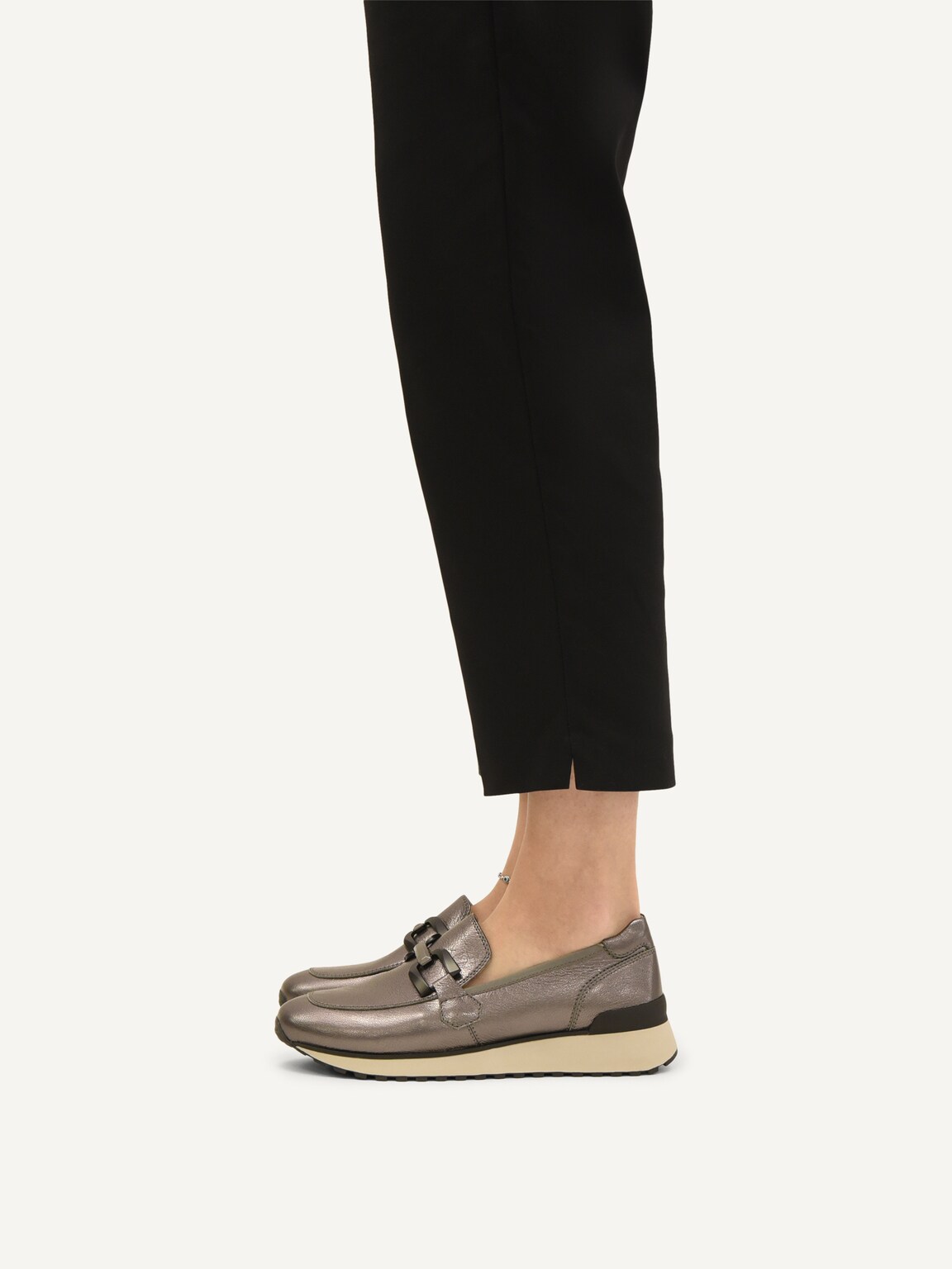 Caprice, Leather Slipper - grey DK GREY METAL., image 2 of 6