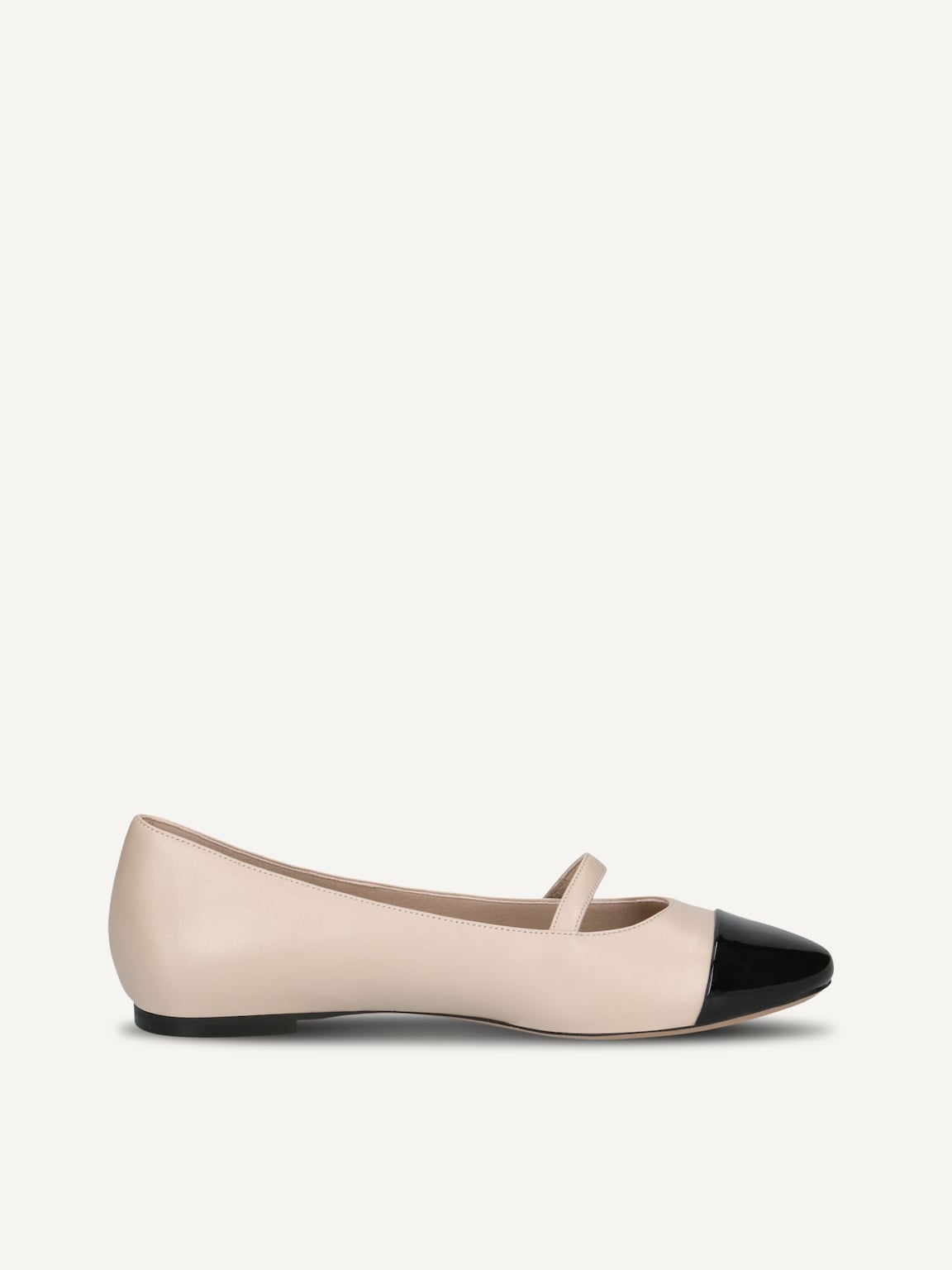Caprice, Leather Ballerina - beige BEIGE/BLACK, image 3 of 5