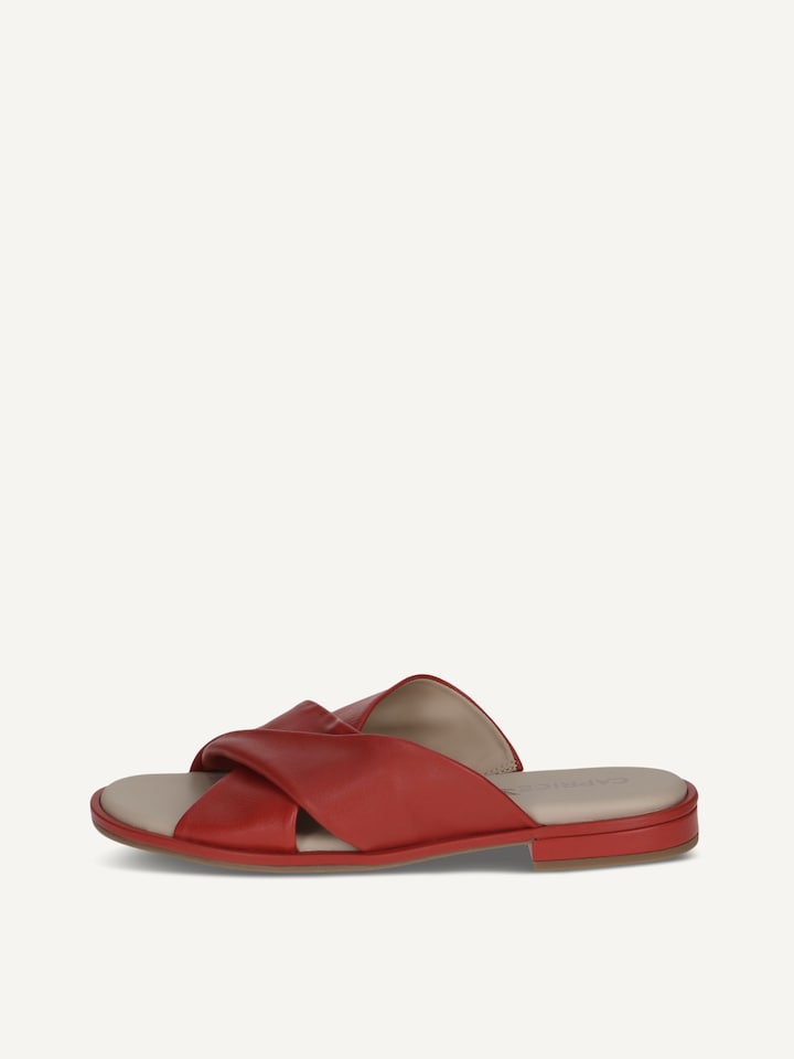 Caprice, Mule en cuir - rouge RED NAPPA
