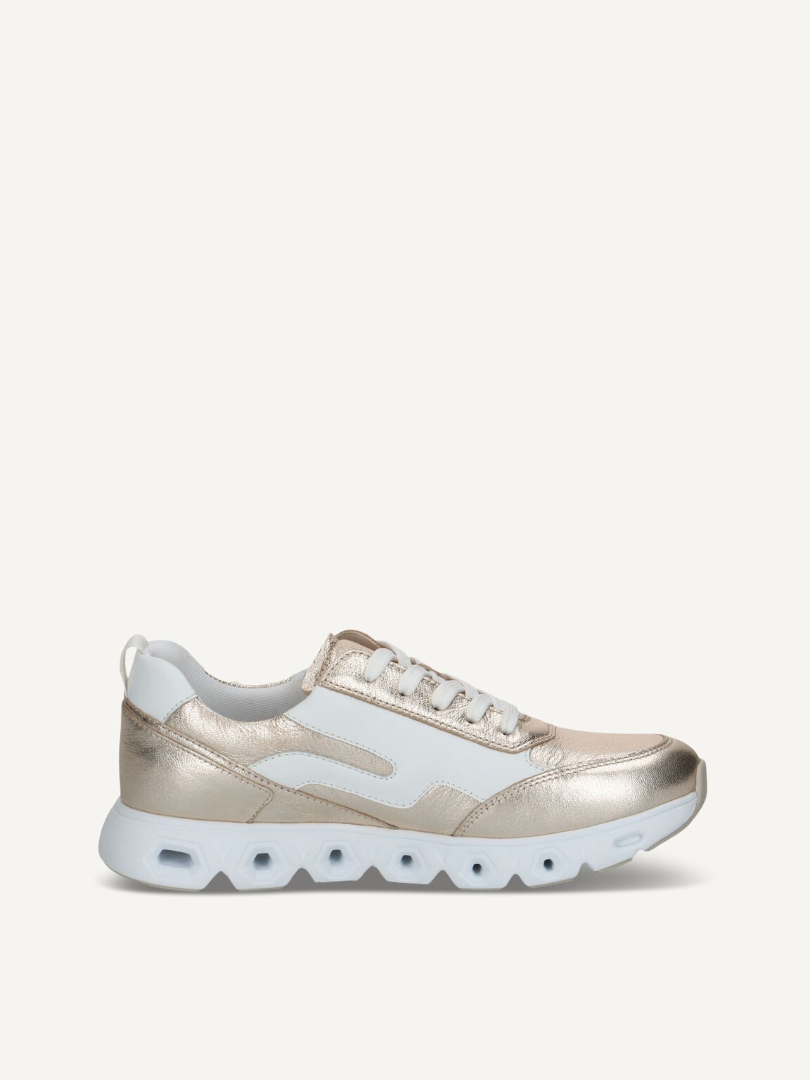 Caprice, Leather Sneaker - metallic PLATIN.MET.CO, image 3 of 5