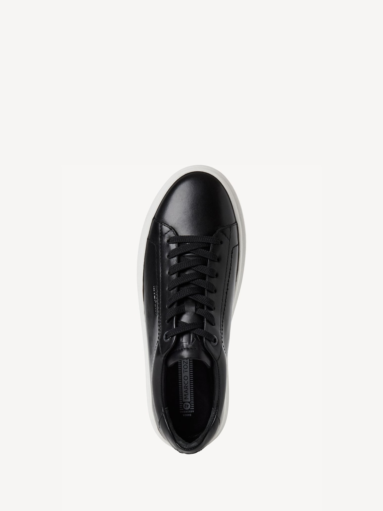 Marco Tozzi, Leather Sneaker - black BLACK, image 5 of 6