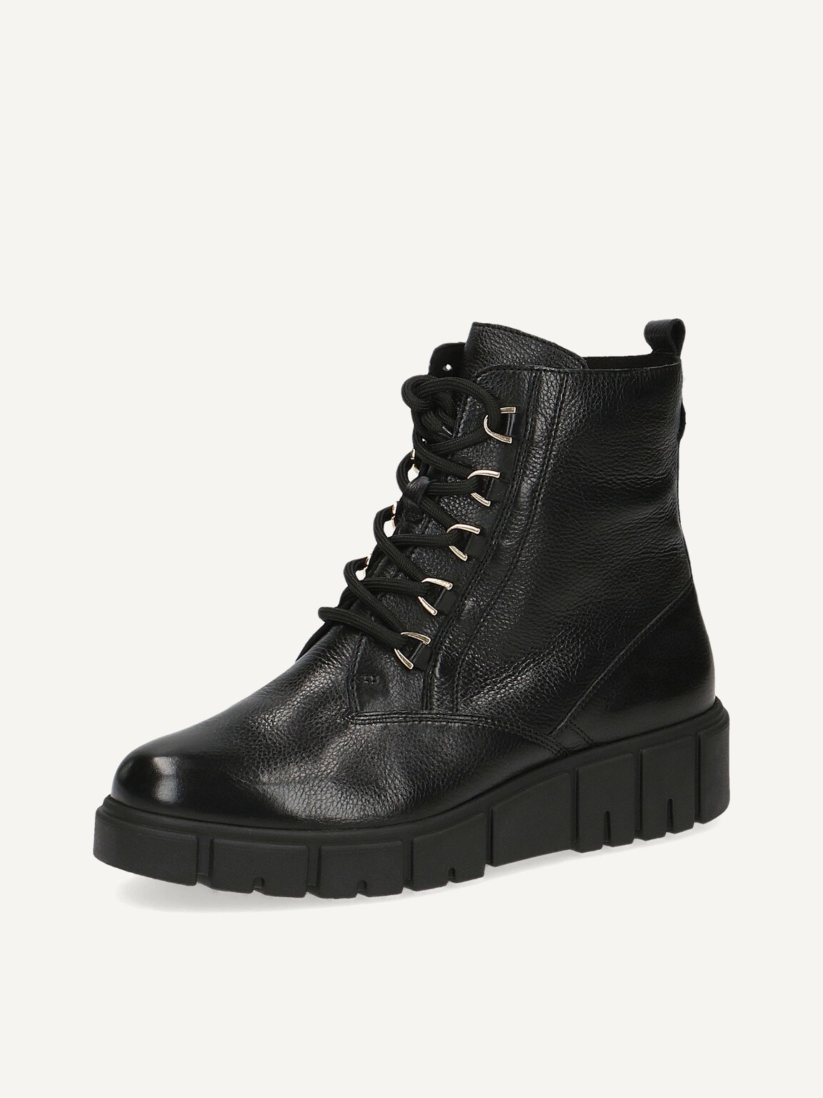 Caprice, Leather Bootie - black warm lining BLACK NAPPA, image 1 of 5