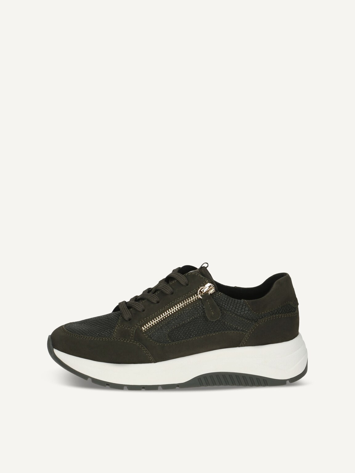 Caprice, Leather Sneaker - khaki KHAKI COMB, image 2 of 5