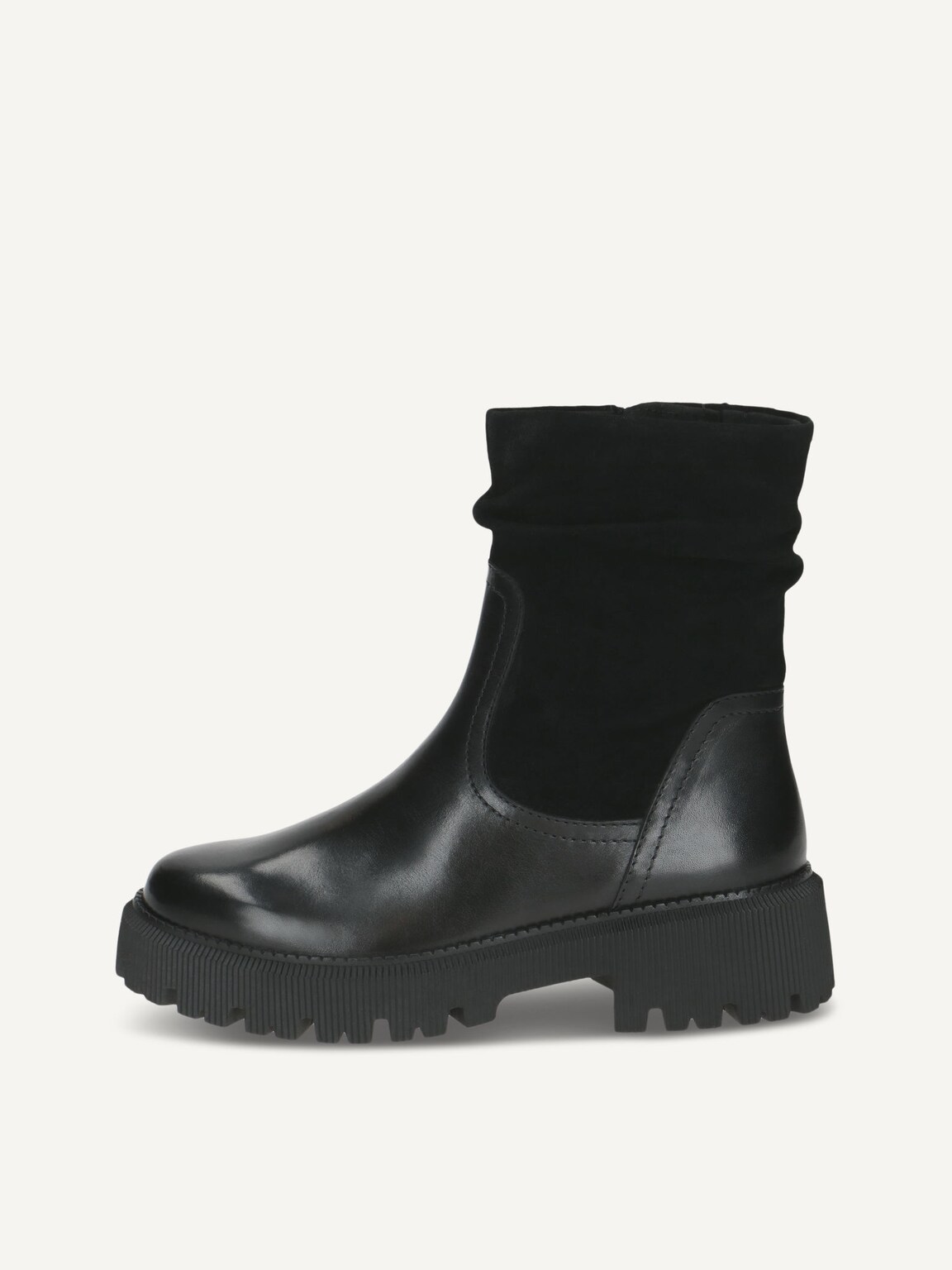 Caprice, Leather Bootie - black warm lining BLACK COMB, image 2 of 5