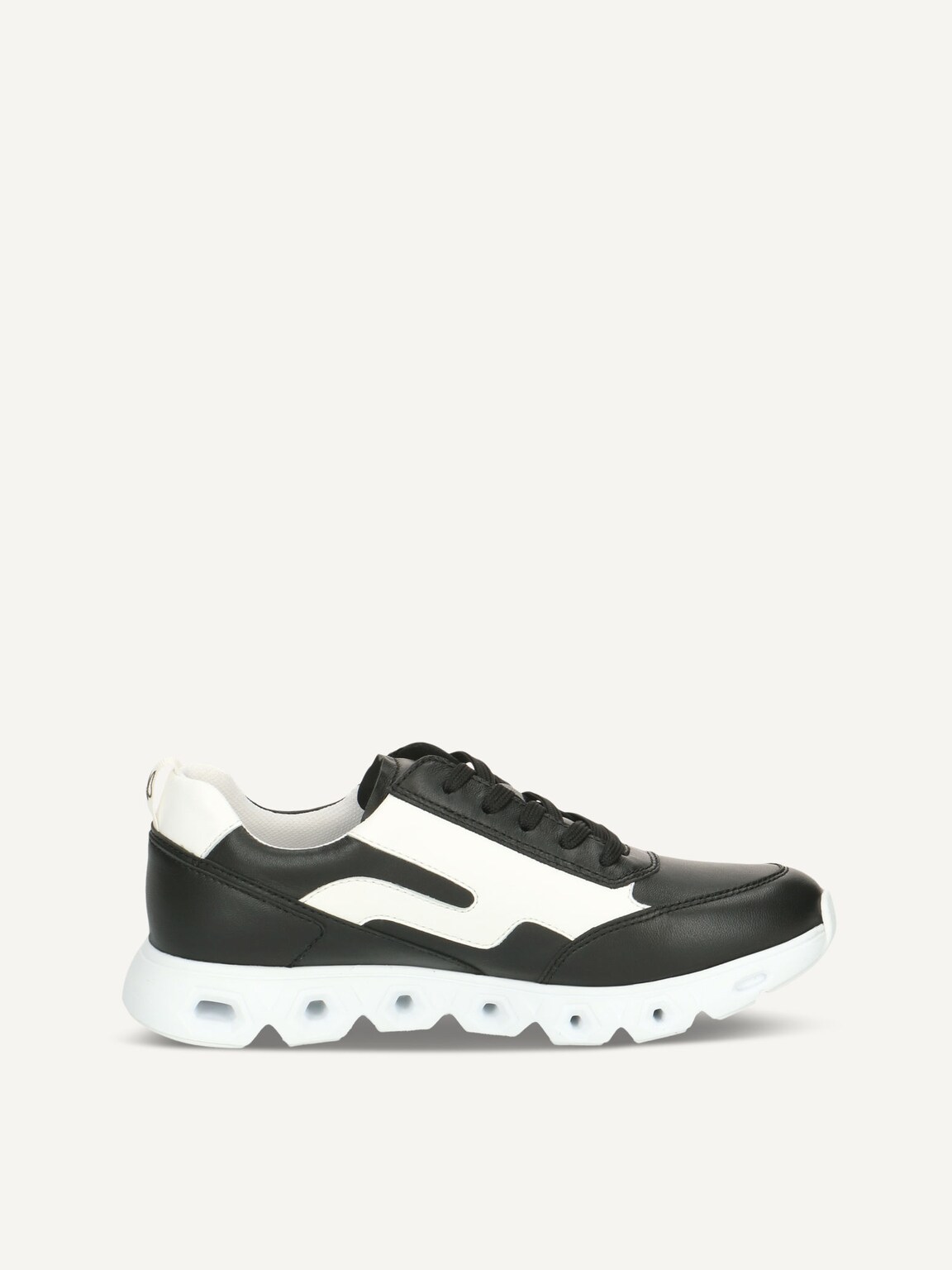 Caprice, Leather Sneaker - black BLACK/WHITE, image 3 of 5