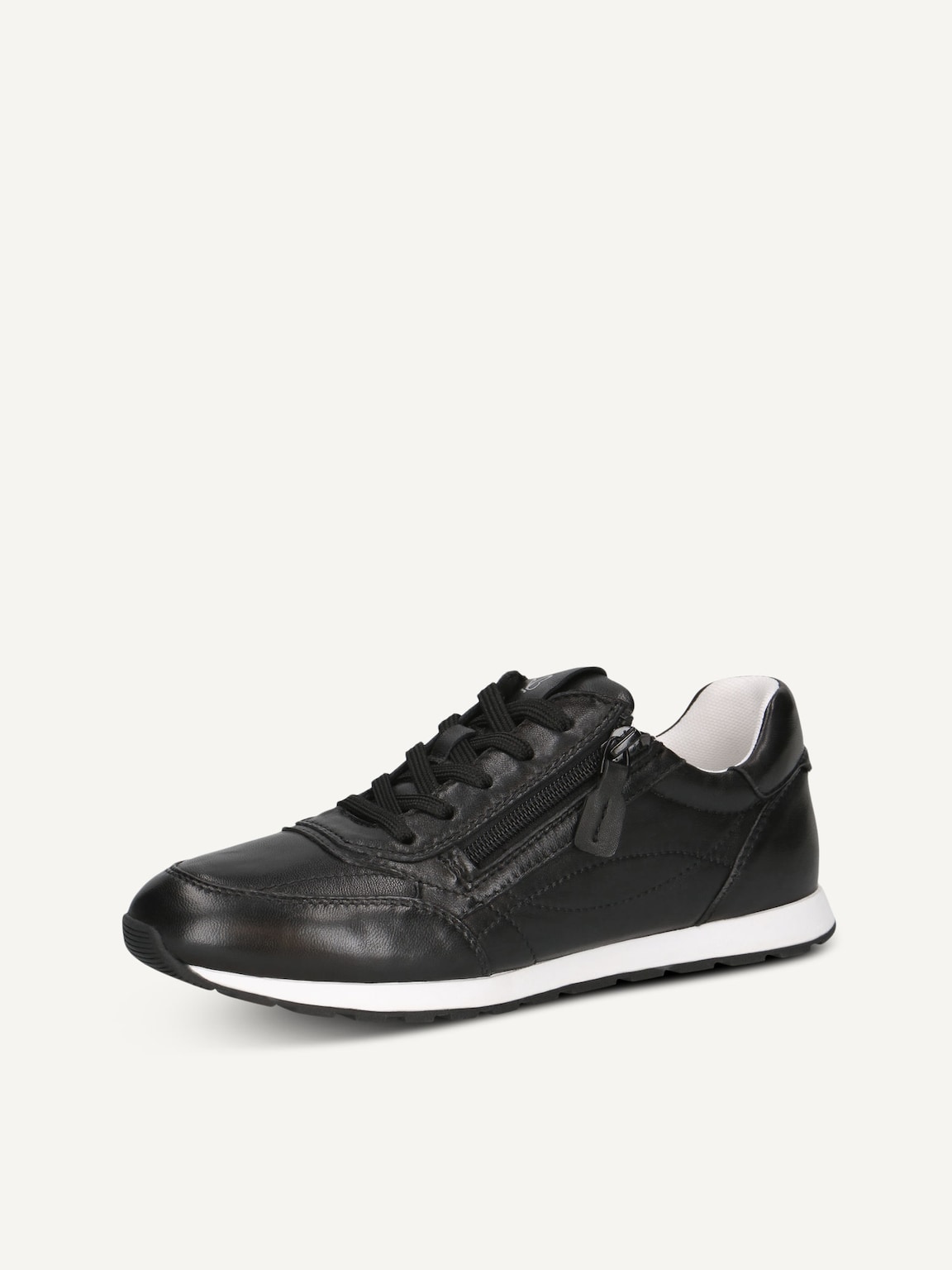 Caprice, Leather Sneaker - black BLACK SOFTNAP., image 1 of 5