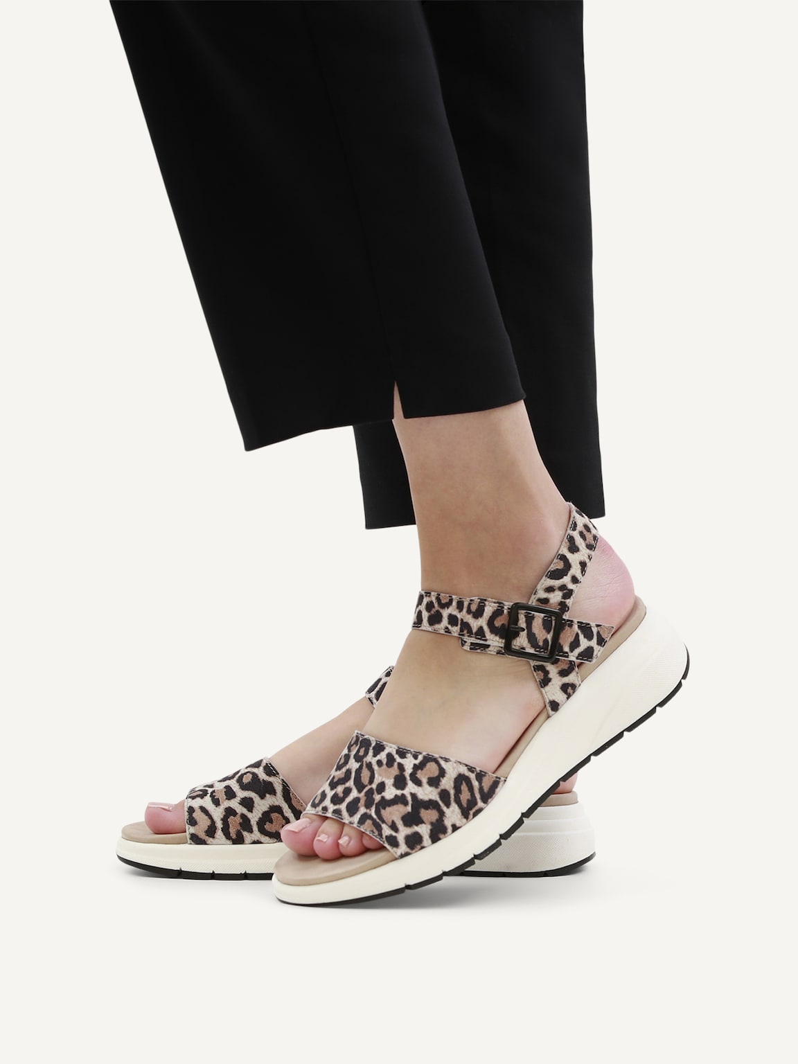 Caprice, Leather Sandal - beige LEO, image 2 of 6