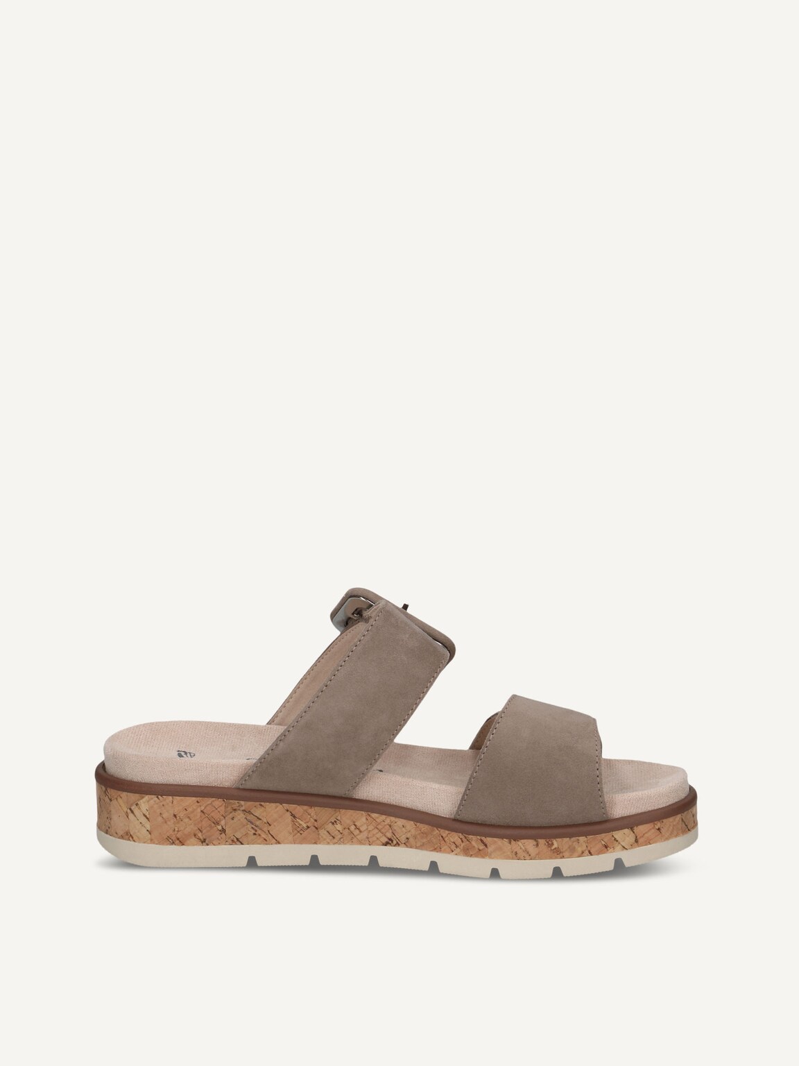 Caprice, Leather Mule - brown TAUPE SUEDE, image 3 of 5