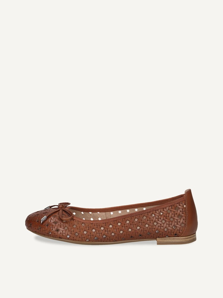Caprice, Leather Ballerina - brown COGNAC NAPPA, image 4 of 8
