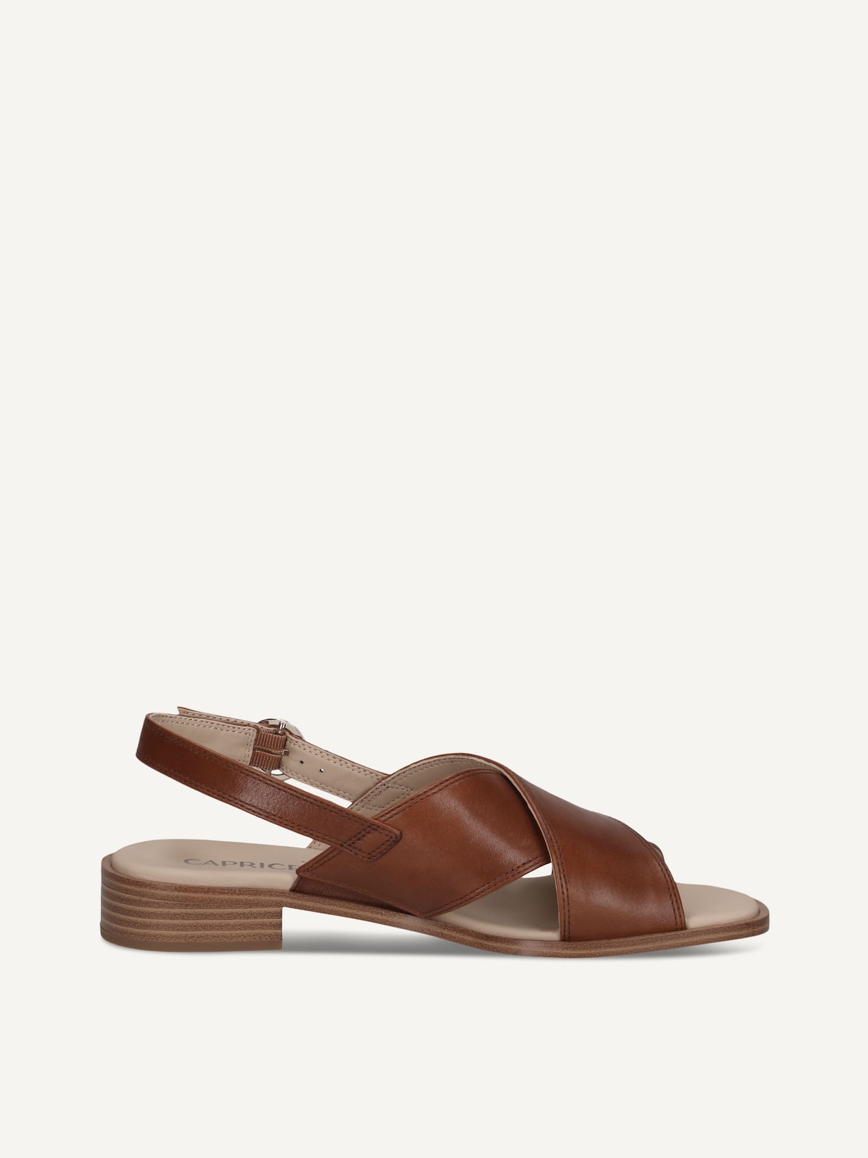 Caprice, Sandale à talon en cuir - marron COGNAC NAPPA, image 4 sur 6