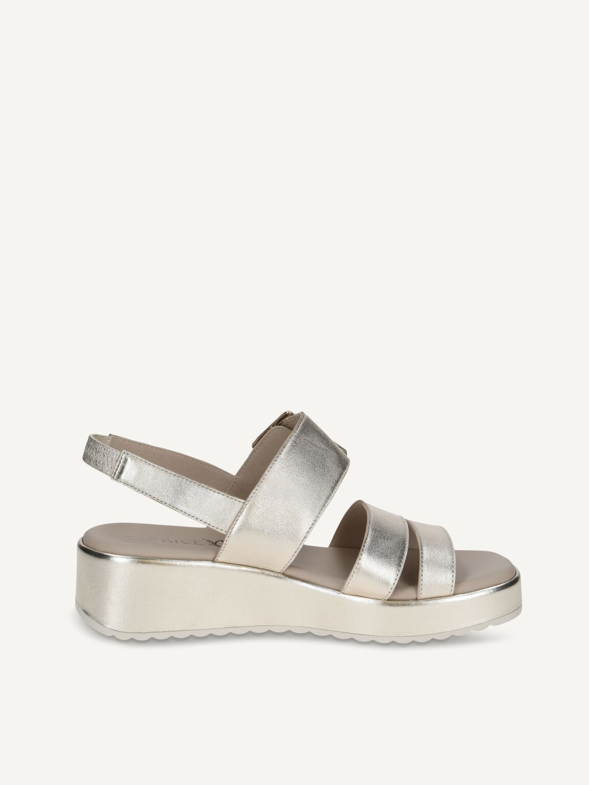Caprice, Leather Sandal - metallic LT.GOLD METAL., image 3 of 5