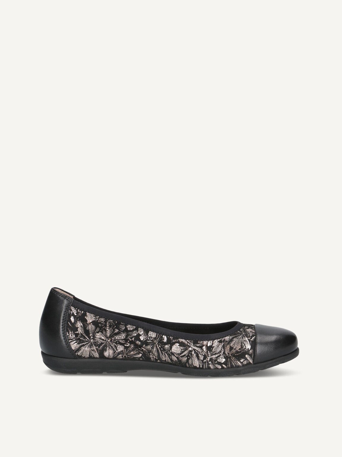 Caprice, Leather Ballerina - black BLACK/GUNMETAL, image 3 of 5