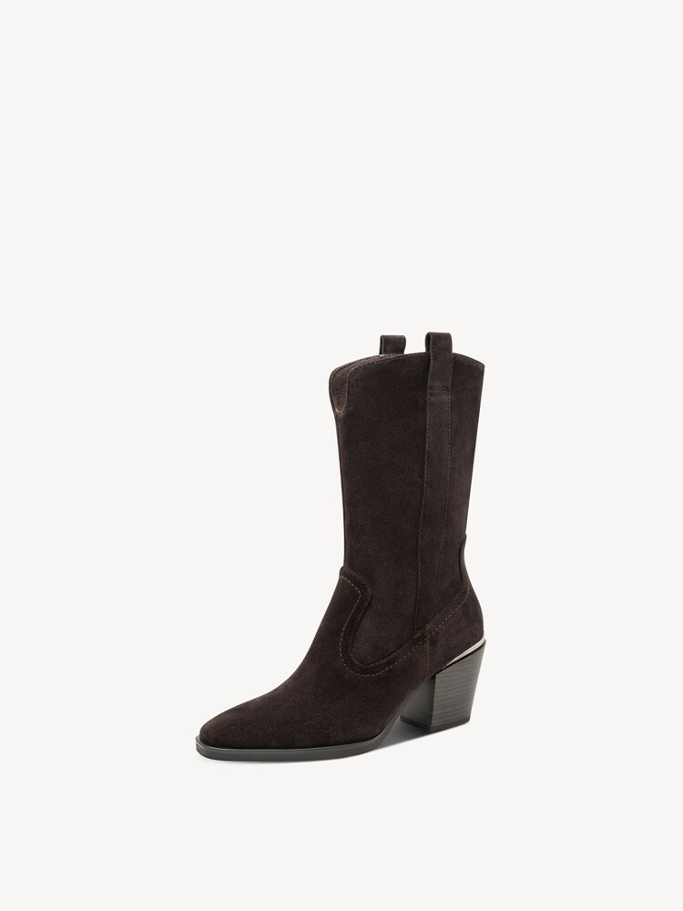 Marco Tozzi, Leather Bootie - brown, MOCCA, Image 2 of 6