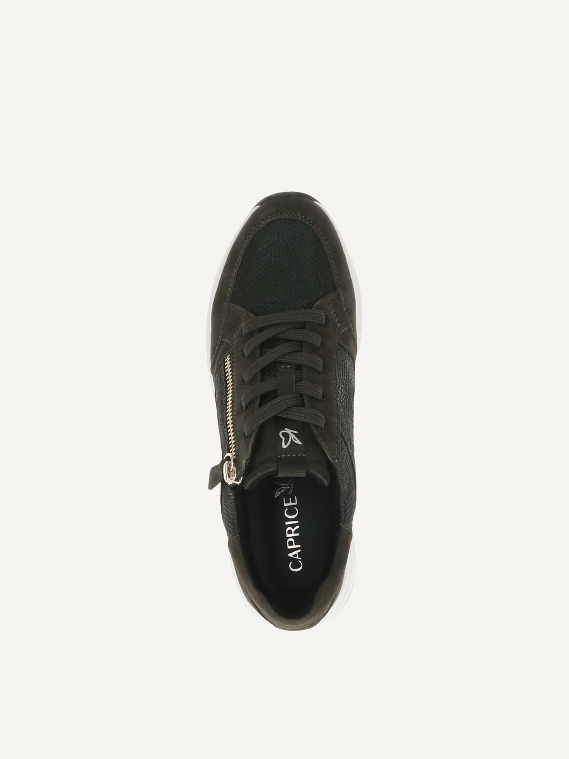 Caprice, Leather Sneaker - khaki KHAKI COMB, image 5 of 5