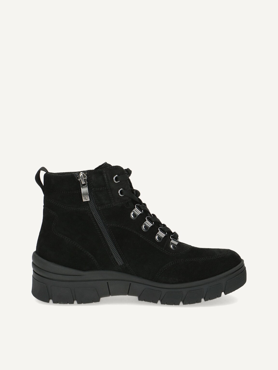 Caprice, Leather Bootie - black warm lining BLACK SUEDE, image 4 of 6