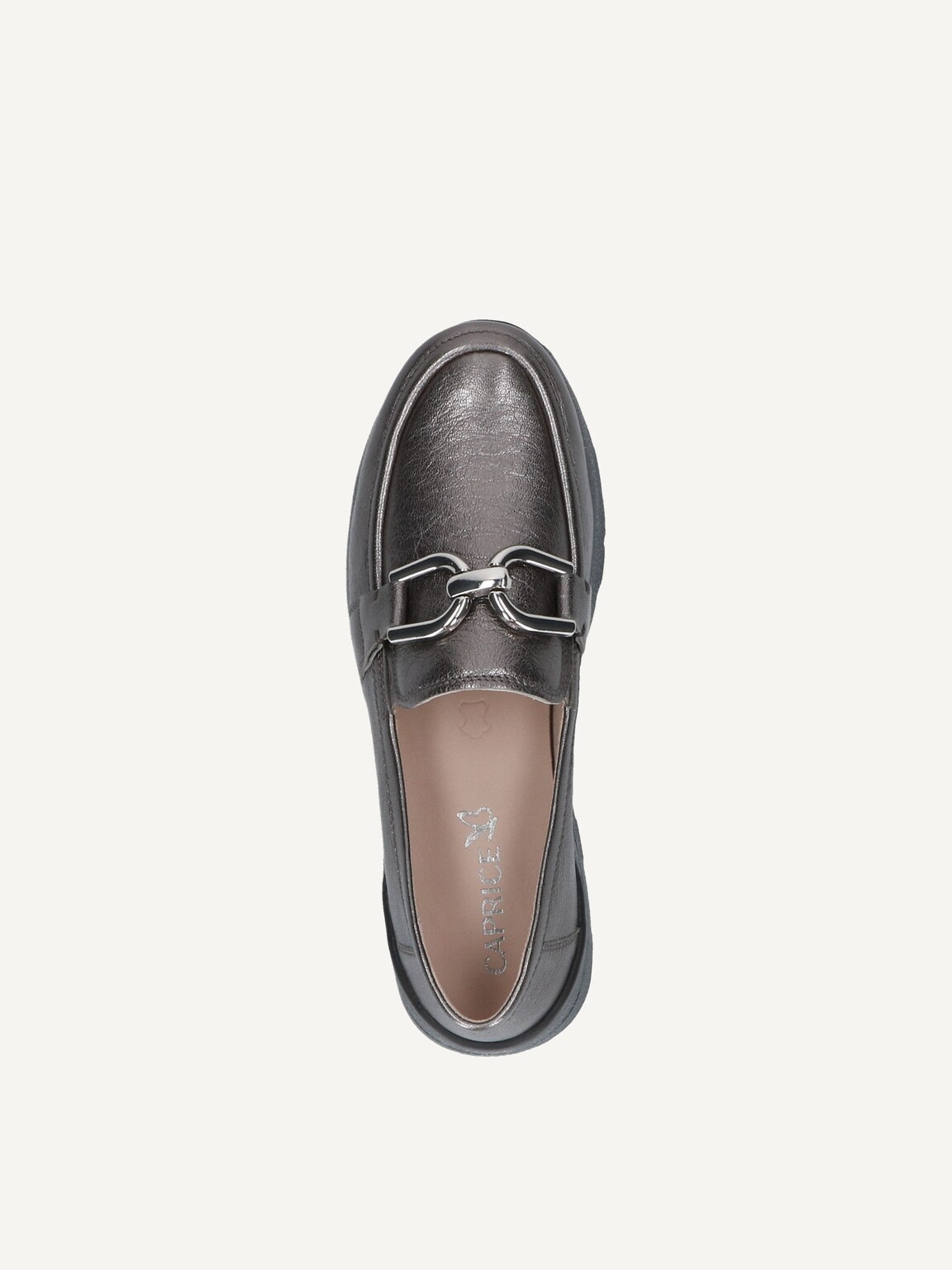 Caprice, Leather Slipper - metallic STONE METALLIC, image 5 of 5