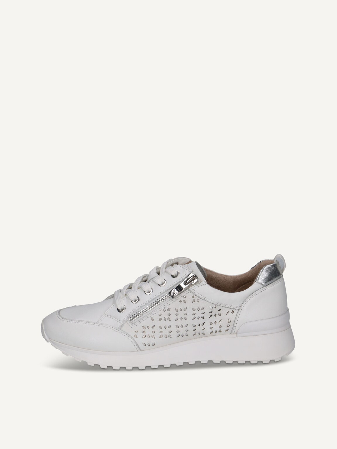 Caprice, Leather Sneaker - white WHITE/SILVER, image 2 of 5