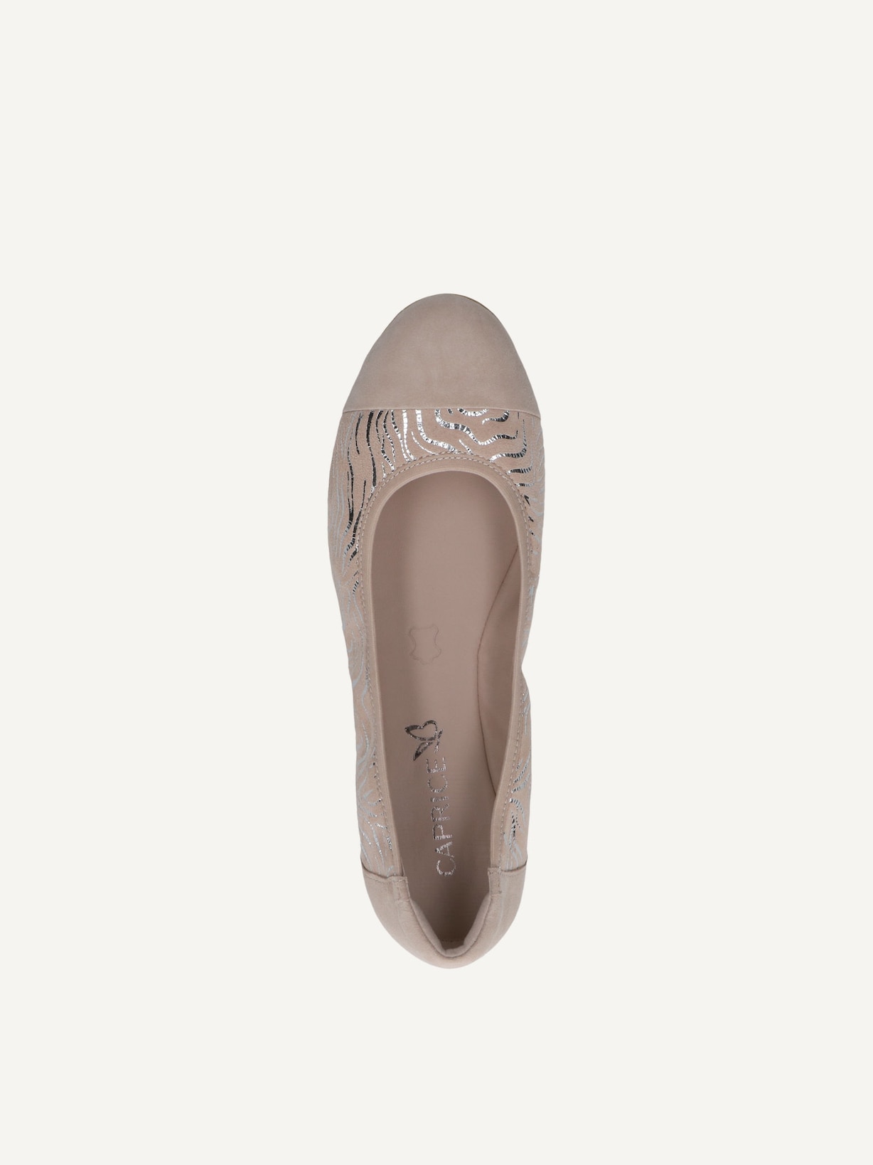 Caprice, Ballerine en cuir - beige BEIGE COMB, image 4 sur 5