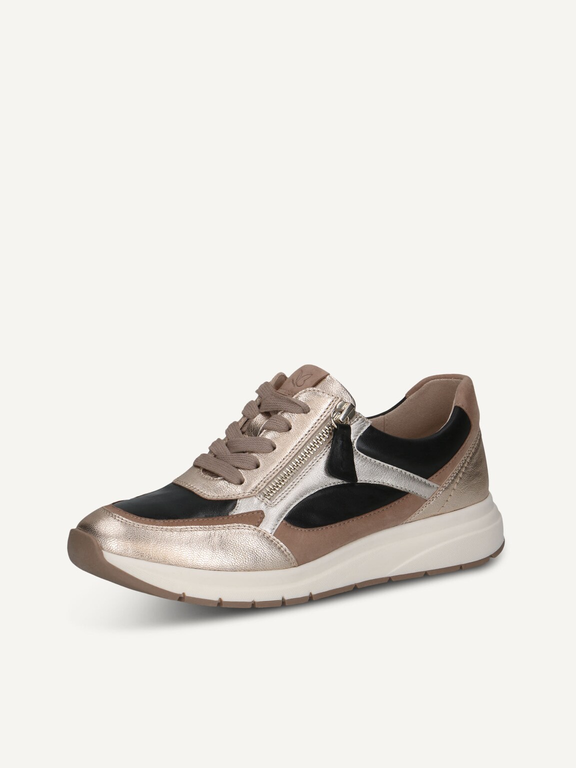 Caprice, Leather Sneaker - black BLACK/GOLD, image 1 of 5