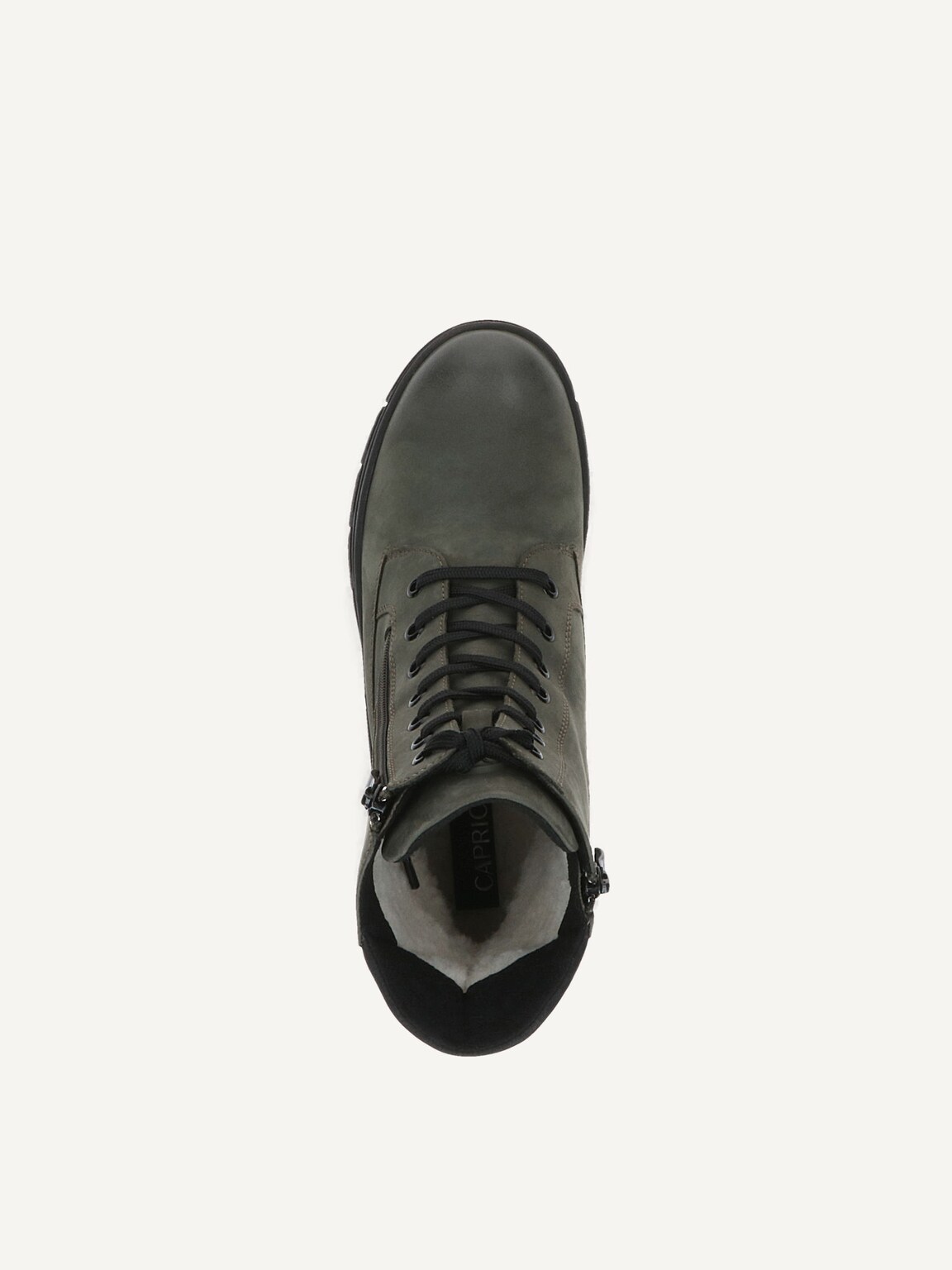 Caprice, Leather Bootie - khaki warm lining KHAKI COMB, image 5 of 5