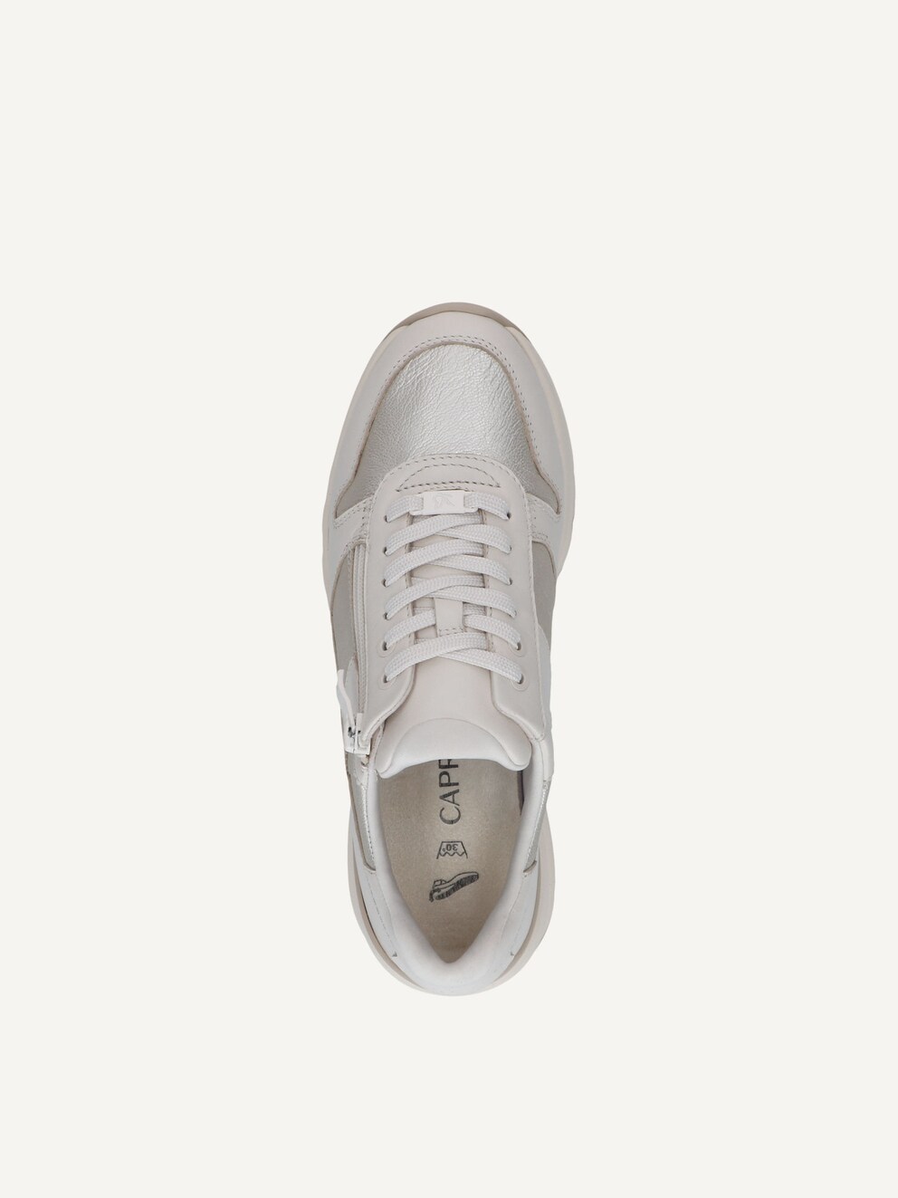 Caprice, Basket en cuir - blanc OFFWHITE COMB, image 4 sur 5