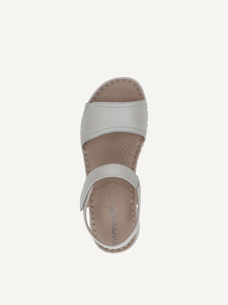 Caprice, Leather Heeled sandal - white PEARL NAPPA, image 7 of 7