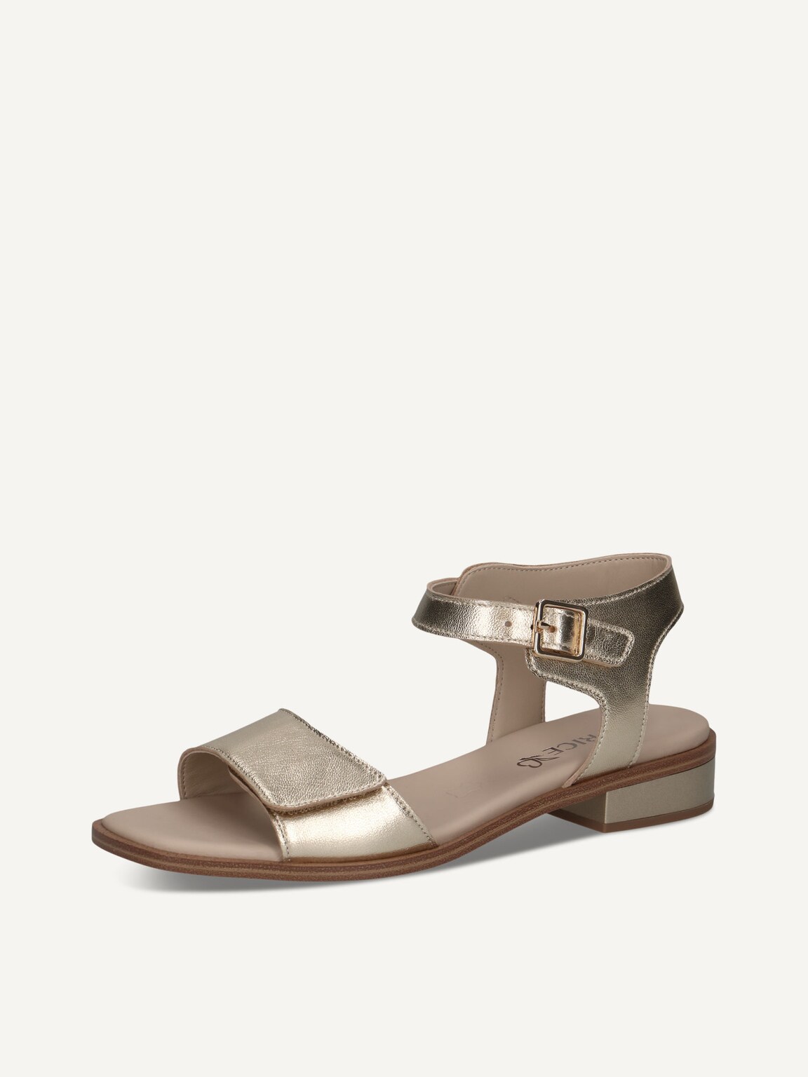 Caprice, Leather Heeled sandal - gold LT.GOLD METAL., image 1 of 7