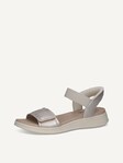 Not selected, Caprice, Leather Sandal - metallic PLATIN METAL.