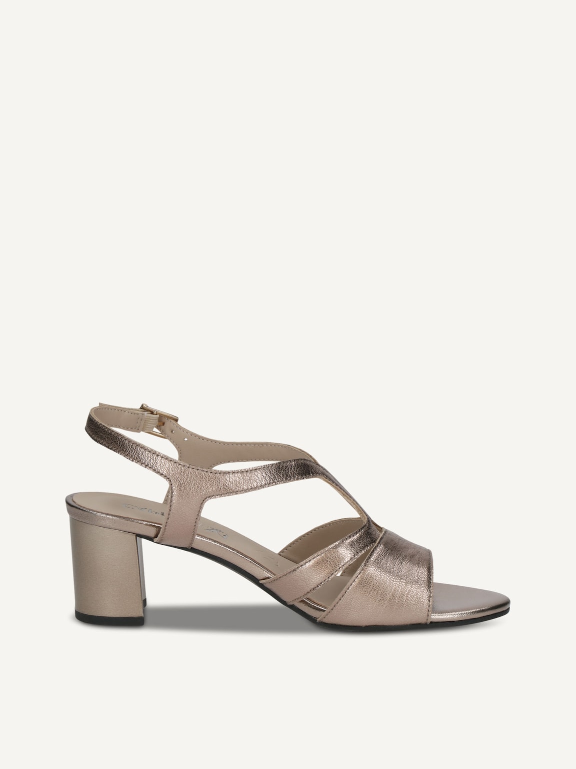 Caprice, Leather Heeled sandal - metallic BROWN METALLIC, image 3 of 5