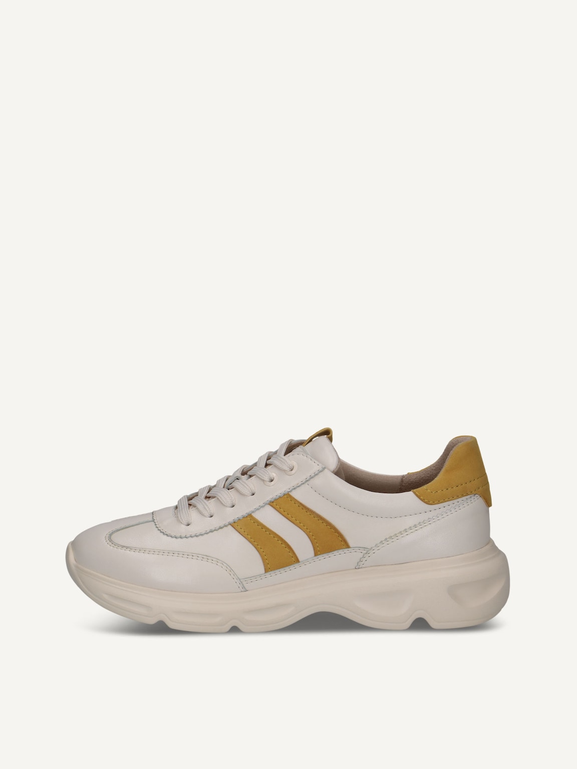 Caprice, Leather Sneaker - yellow VANILLA COMB, image 2 of 5