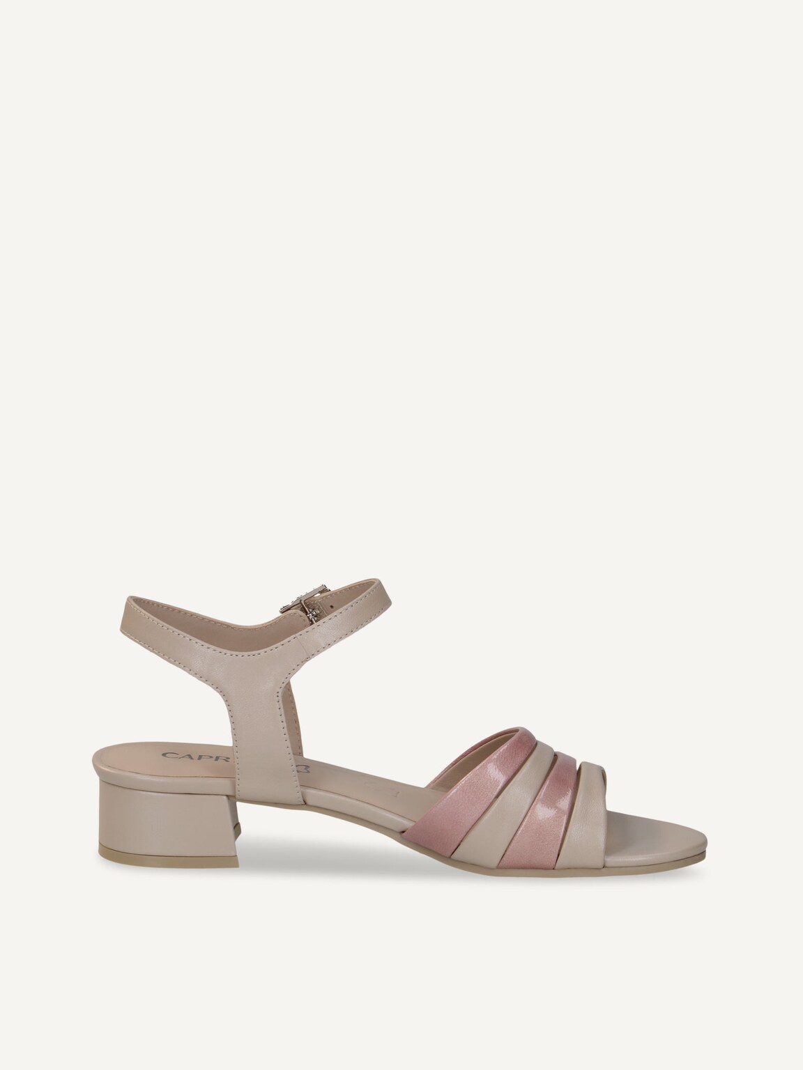 Caprice, Leather Heeled sandal - beige BEIGE/PINK, image 4 of 6