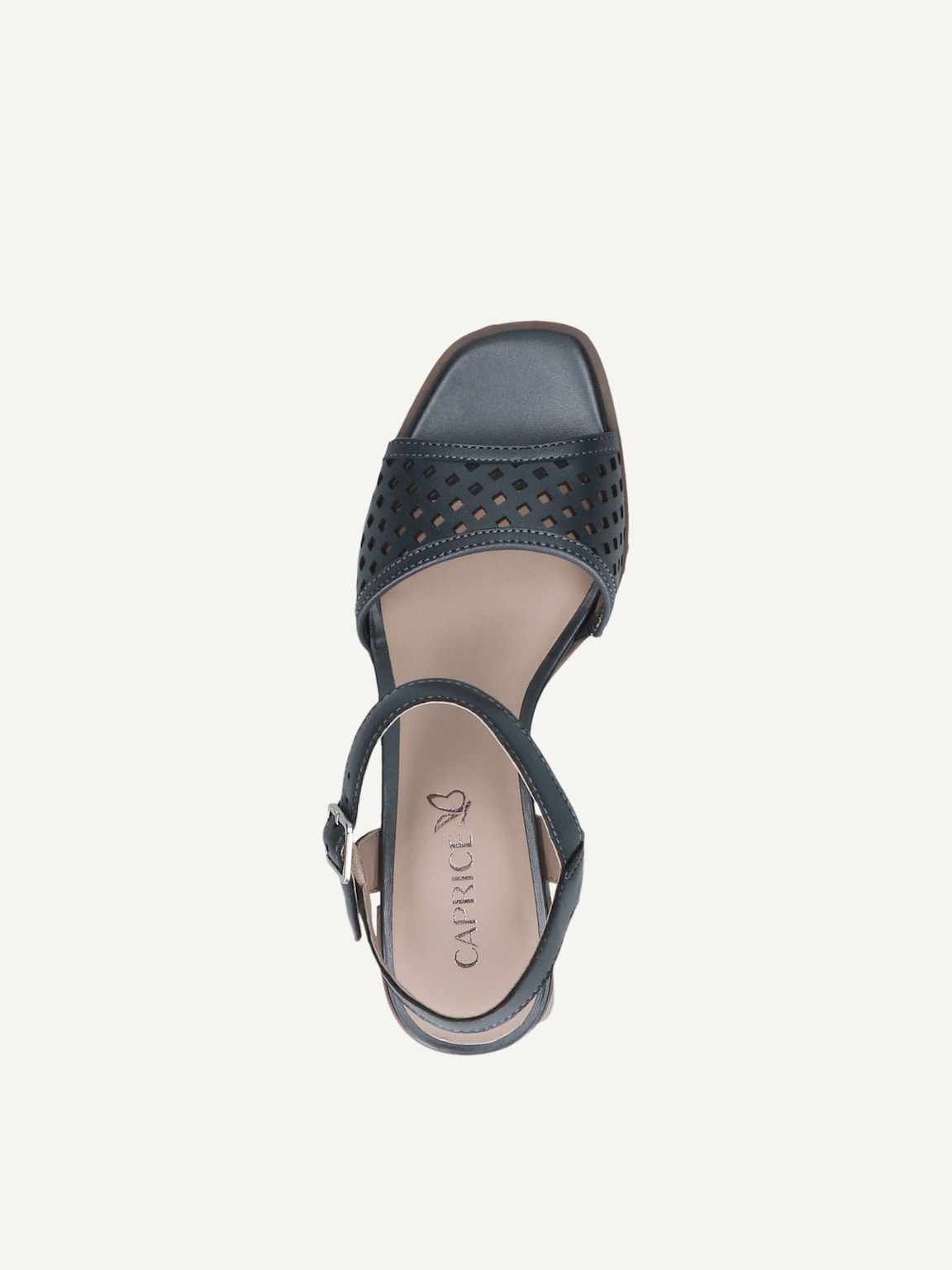 Caprice, Leather Heeled sandal - blue BLUE PERLATO, image 6 of 6