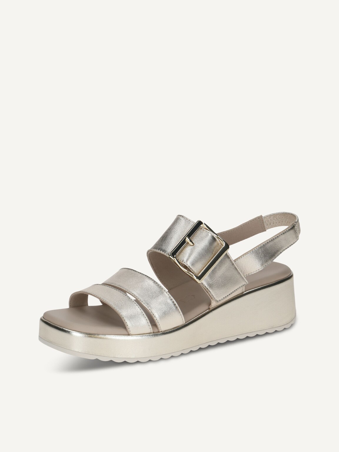 Caprice, Leather Sandal - metallic LT.GOLD METAL., image 1 of 5