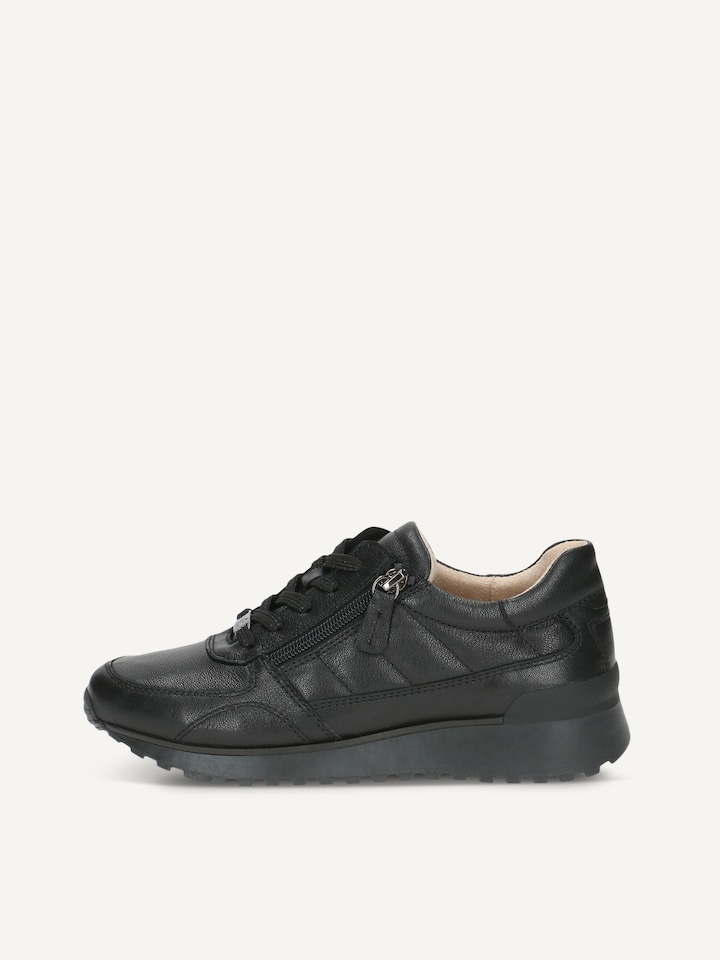 Caprice, Basket en cuir - noir BLACK/BLK SOLE