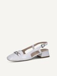 Not selected, Caprice, Leather sling pumps - white WHITE NAPLAK