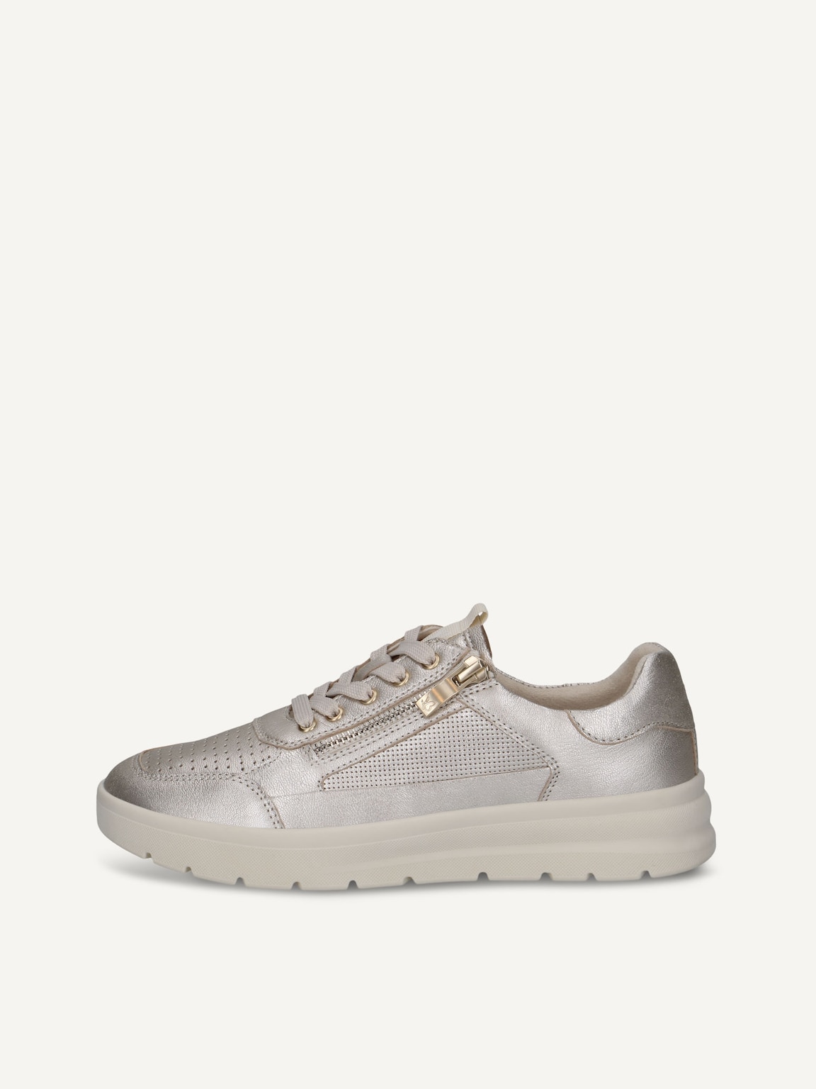 Caprice, Leather Low shoes - metallic PLATIN METAL., image 3 of 6