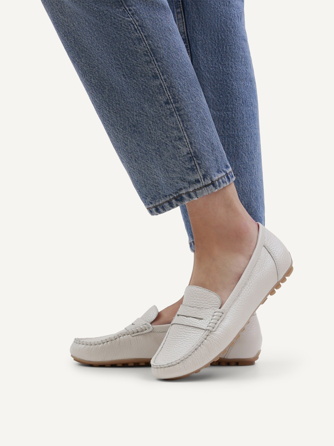 Caprice, Leather Moccasin - white PEARL PER.DEER, image 2 of 6