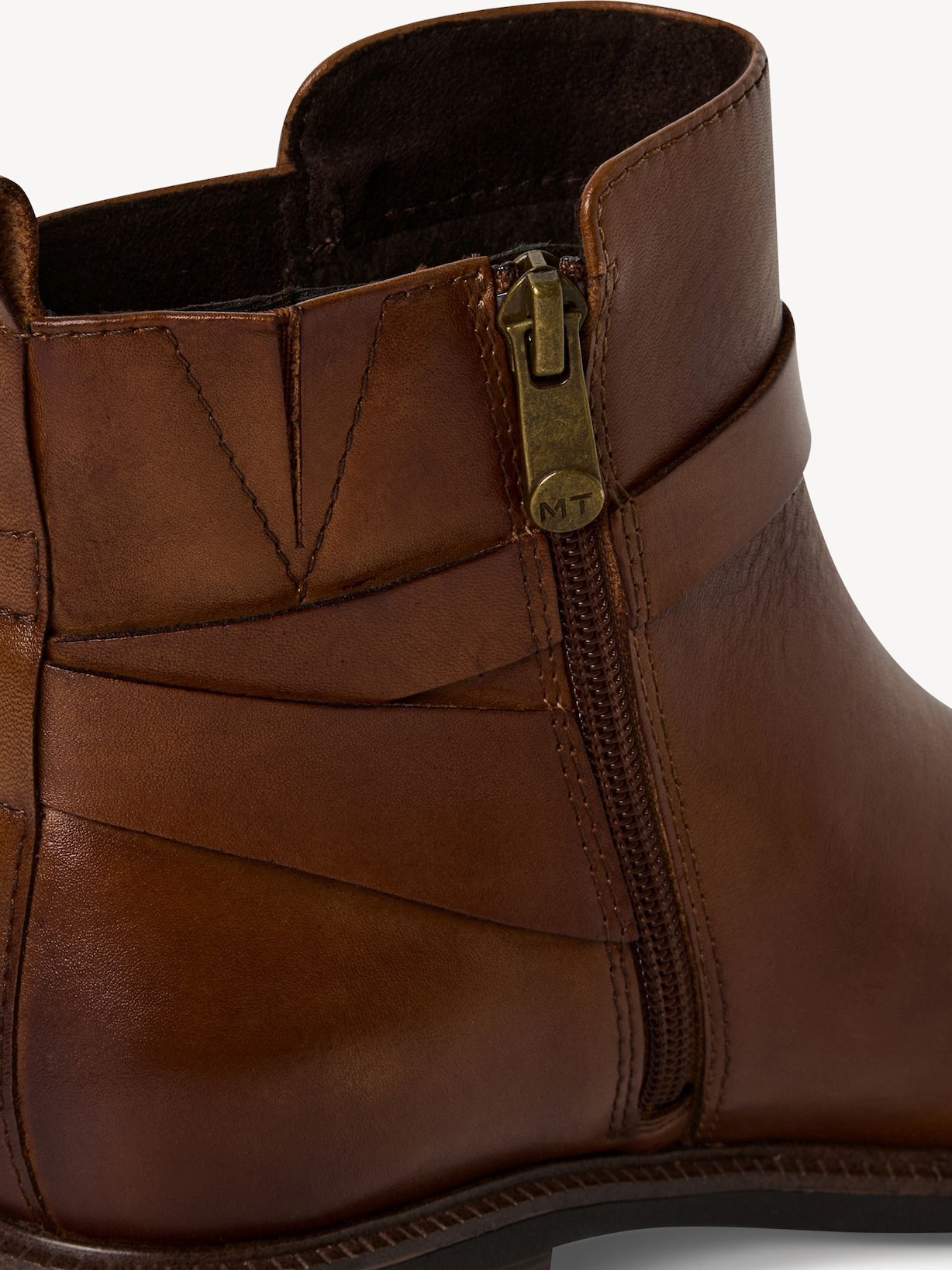 Marco Tozzi, Leren Enkellaarsje - bruin COGNAC, afbeelding 4 van 6