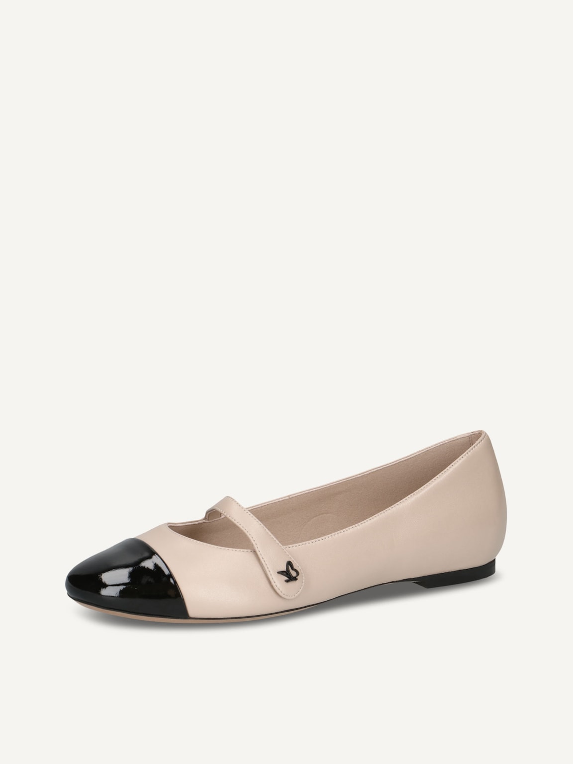 Caprice, Leather Ballerina - beige BEIGE/BLACK, image 1 of 5