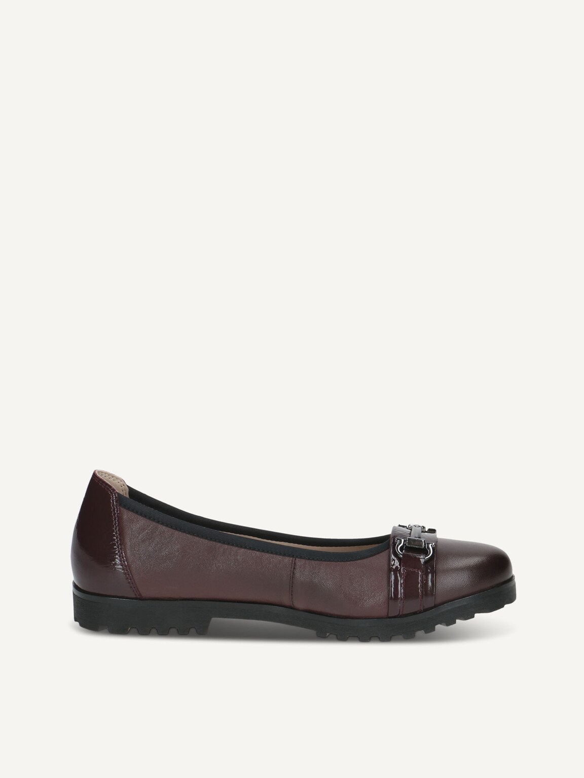 Caprice, Leather Ballerina - red BORDEAUX COMB, image 3 of 5