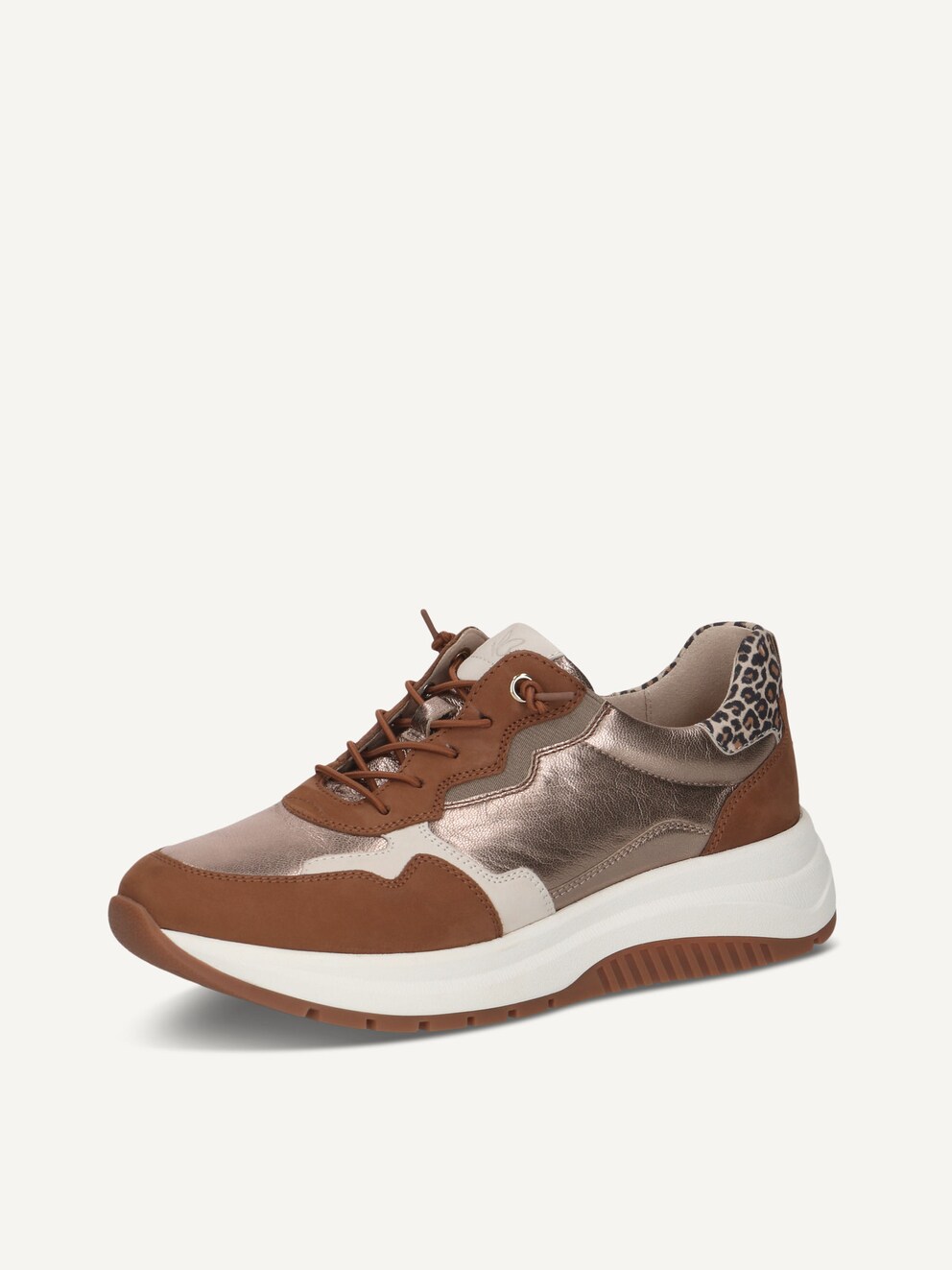 Caprice, Leather Sneaker - brown COGNAC COMB, image 1 of 6