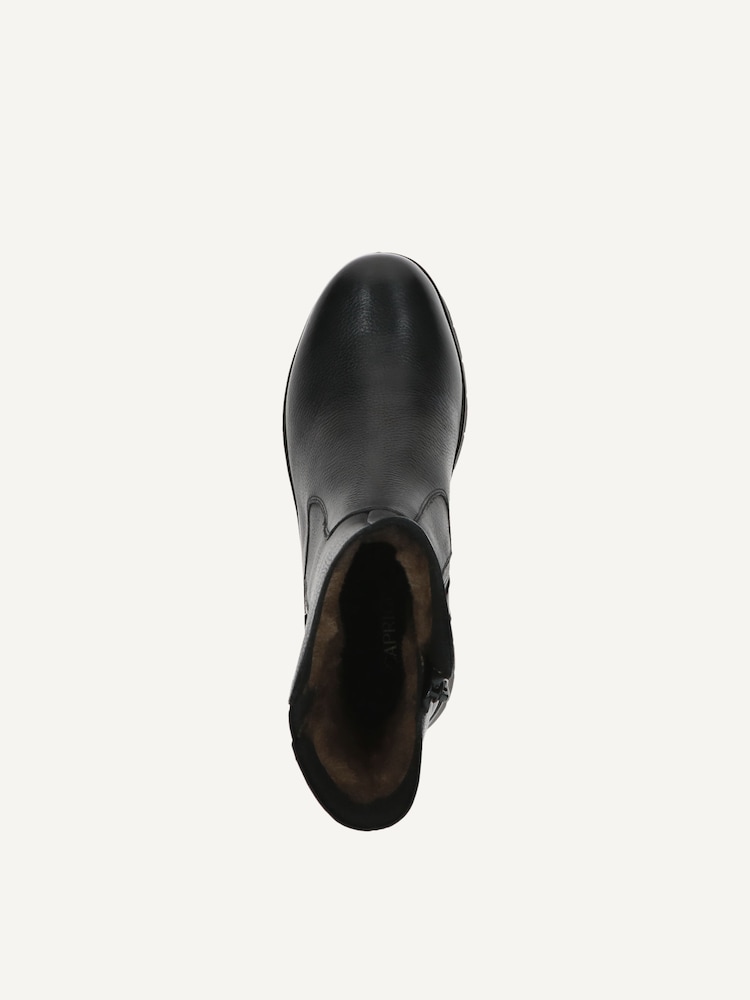 Caprice, Leather Bootie - black warm lining BLACK NAPPA, image 6 of 6